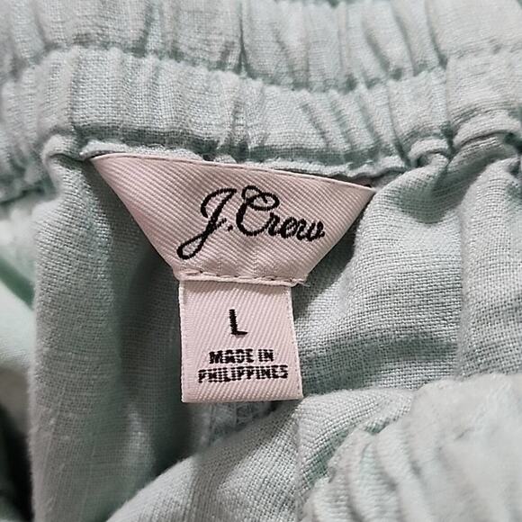 J. Crew Point Sur Seaside Shorts Linen Blend Light Mint Green Size large - Picture 10 of 12